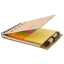Bamboe notitieboekje met sticky notes standaard