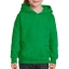 Gildan sweater met capuchon kids  irish green,l