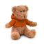 Teddybeer met sweatshirt oranje