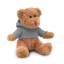 Teddybeer met sweatshirt grijs