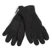 Gerecyclede handschoenen van fleece en Thinsulate zwart,l/xl