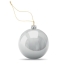Sublimatie Kerstbal Happy ball zilver