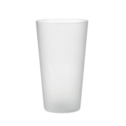 Frosted PP cup 550 ml Festa cup transparant/wit