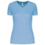 Dames sport-T-shirt V-hals hemelsblauw,2xl