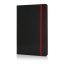 A5 notitieboek met gekleurde zijde zwart/rood