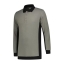 L&S Sweater Polo Workwear pearl grey/black,3xl
