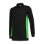 L&S Sweater Polo Workwear zwart/lime,3xl