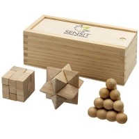 Houten set braintrainer Brainiac naturel