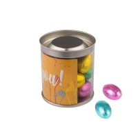 Transparante can met creamy paaseitjes transparant