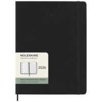 Moleskine 12M weekagenda XL zachte kaft zwart