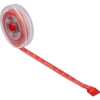 Plastic oprolbare meetlint Theo rood