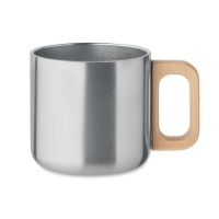 Dubbelwandige mok 350 ml Acero mat zilver