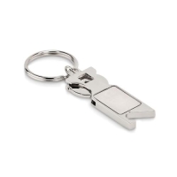 Euromunt sleutelhanger Tokeu mat zilver