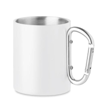 Metalen mok dubbelwandig 300ml Trumba wit