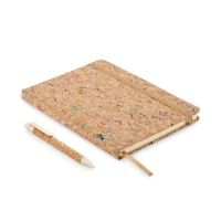 A5-notitieboekje gekleurd kurk beige