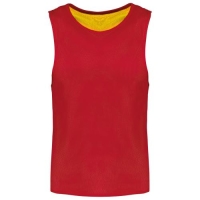 Omkeerbaar multisport-hesje kids sporty red/sporty yellow,6-10