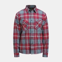 5138 Flanel werkshirt rood/blauw,3xl