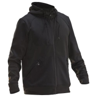 5303 Hoodie spun dye zwart,l