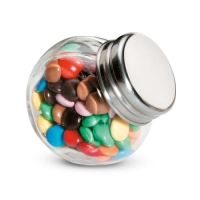 Mini glazen snoeppotje chocolade Chocky