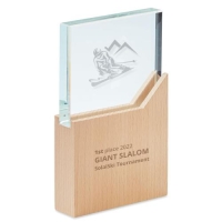 Kristallen trofee Zeal wood