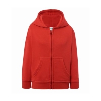 Kinder hooded sweatshirt met rits rood,5-6