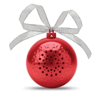 Draadloze speaker kerstbal Jingle ball rood
