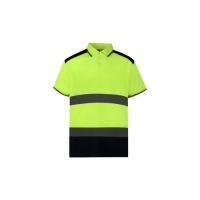 Tweekleurige veiligheidspolo hi vis yellow/navy,2xl