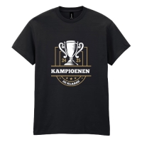 Zwart T-shirt met logo snelle levering zwart,l