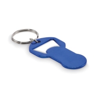 Alu sleutelhanger flesopener Clave blauw