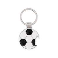 Voetbalhanger flesopener Open goal wit/zwart