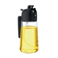 Glazen olie dispenser & spray Dip zwart