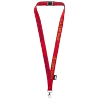 PET lanyard met veiligheidssluiting Tom rood