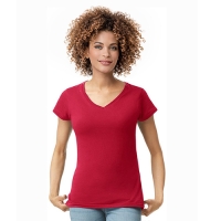 Gildan v-neck dames shirt cherry red,l
