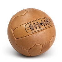 Vintage leren voetbal maat 5 custom made
