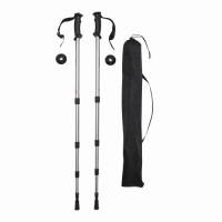 Nordic Walking stokken zwart/zilver