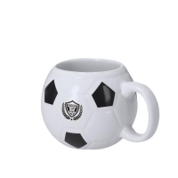 Voetbal mok 440 ml - keramisch zwart