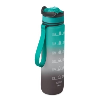Sportwaterfles RPET 1L Activate zwart/blauw