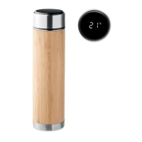Dubbelwandige thermosfles 480 ml Panay wood