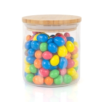 Glazen snoeppot M&M’s standaard