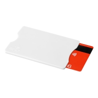 Kunststof kaarthouder met RFID bescherming wit