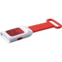 Kunststof fietslampje met 4 LED lampjes rood
