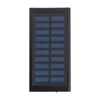 ABS en aluminium zonne oplader zwart