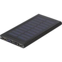 ABS en aluminium zonne oplader zwart