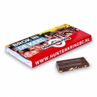 Heerlijke chocoladereep full color bedrukt standaard