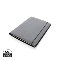 Recycled lederen portfolio A4 grijs