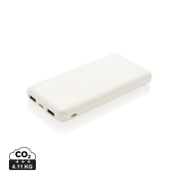 High density 10.000 mAh zakformaat powerbank wit