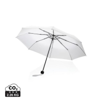 20.5 inch Impact AWARE™ RPET mini paraplu wit