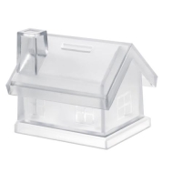 Plastic spaarpot transparant
