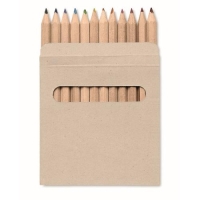 12 kleurpotloden in doosje Arcolour bruin