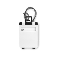Kunststof bagagelabel Traveller wit
